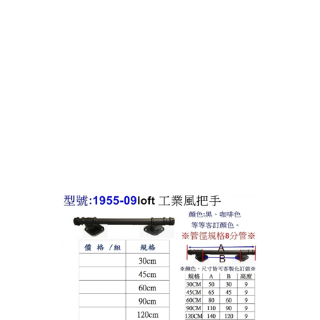 菱角固定座  LoFt工業風把
