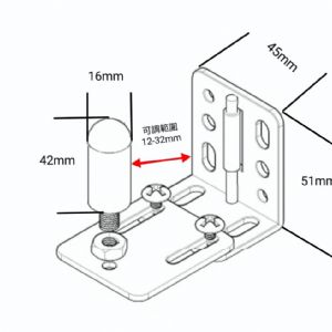 T-30可調門止(適用板厚12-32mm)