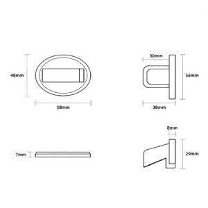 1305 重型雙磁地板隱藏吸石門擋